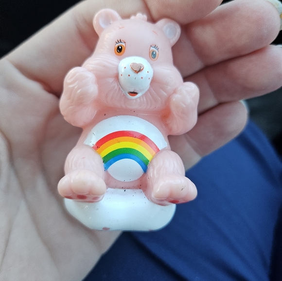 tcfc Other - VTG 80s Care Bear Cheer Bear Pencil Cake Topper Figure 2.5